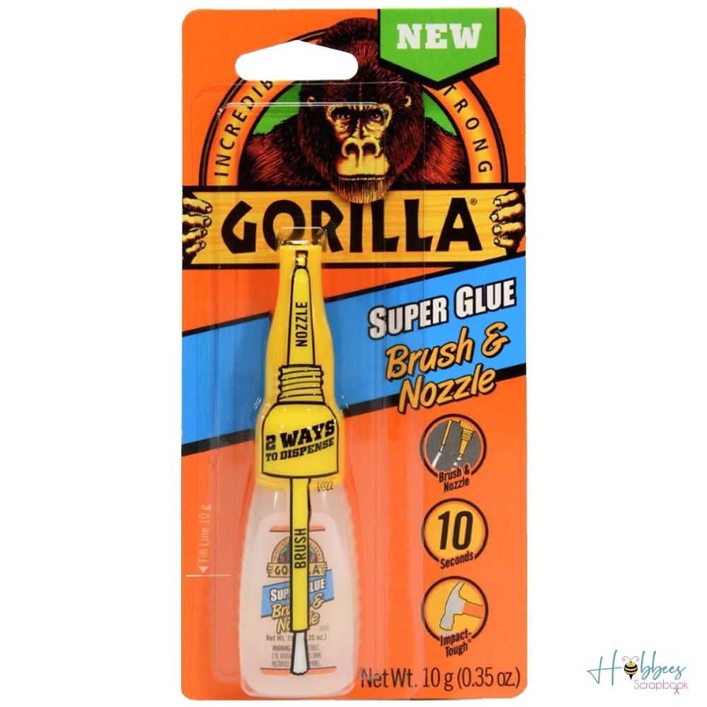 Gorilla Super Glue Brush & Nozzle / Súper Pegamento Secado Rápido