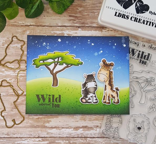 Safari Stamp &amp; Die Set / Set de Suajes y Sellos Safari Descontinuado LDRS Creative