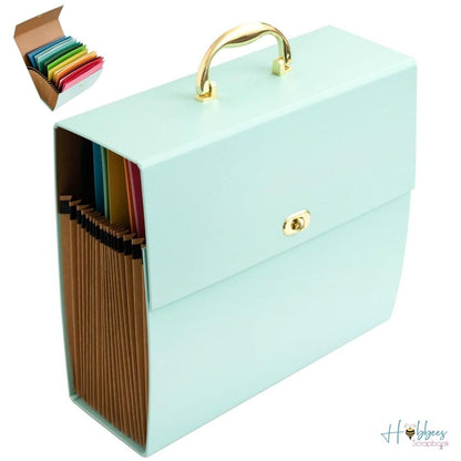 Accordion Paper Storage Mint / Organizador Tipo Acordeón para Papel Descontinuado We R Memory Keepers