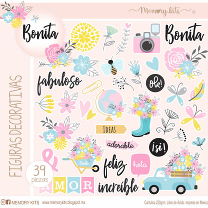 Kit de Papel Cartulina Bonita Descontinuado Memory Kits