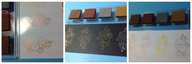 Delicata Pigment Ink Pad Metals / 4 Almohadillas de Colores Metalicos