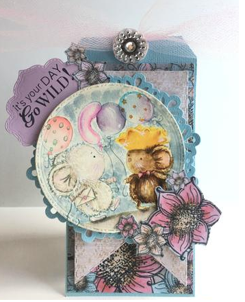 Cling Stamps Have The Micest Day / Sello Cling de Ratones y Globos Descontinuado LDRS Creative