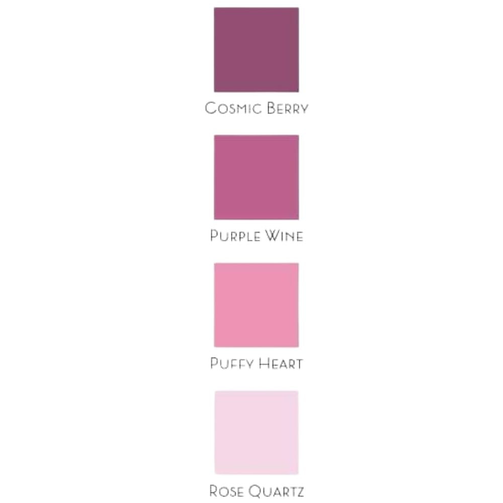 Rose Petal Crisp Dye Ink Oval Set / 4 Cojines de Tinta Rosas