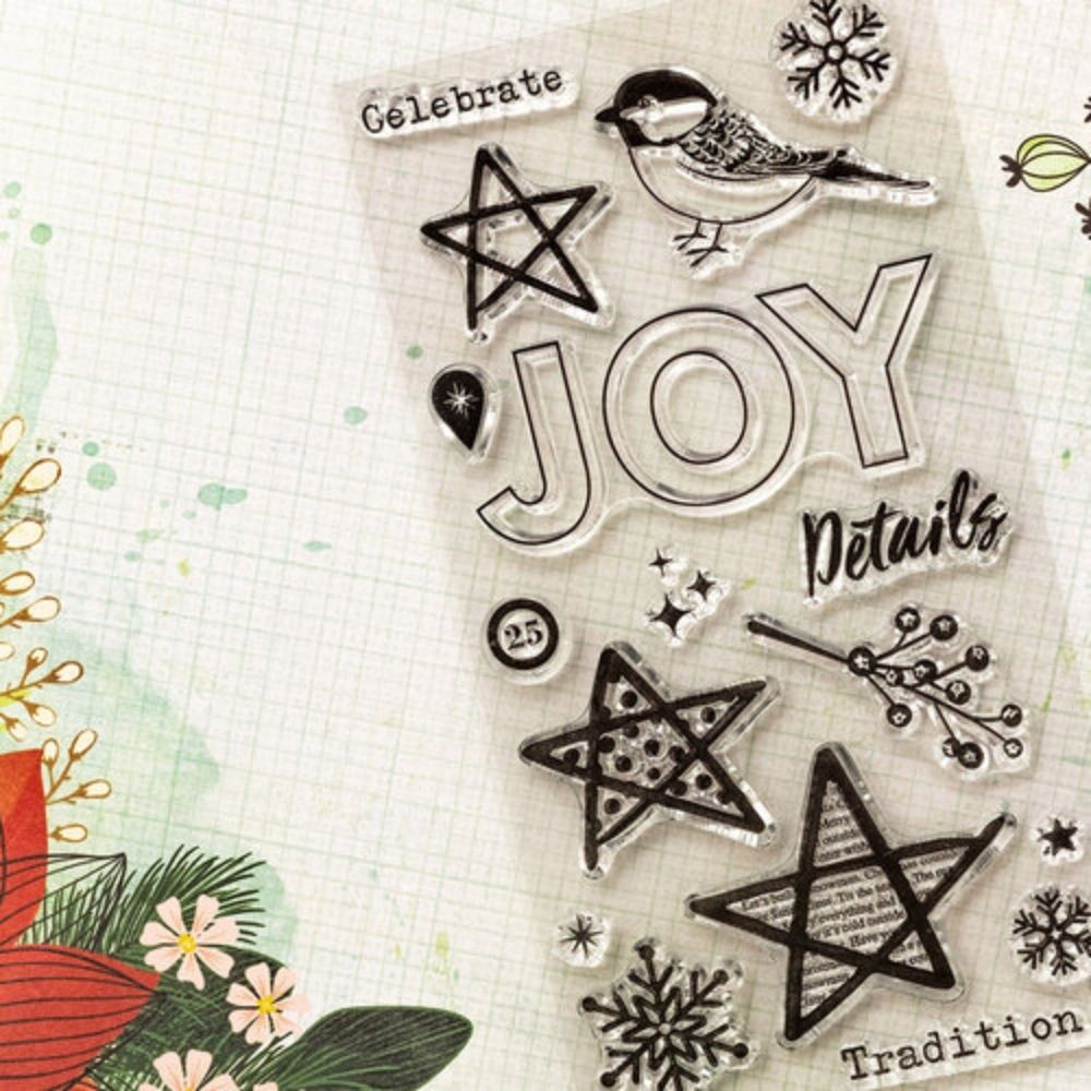 Warm Wishes Stamps / 17 Sellos Navidad