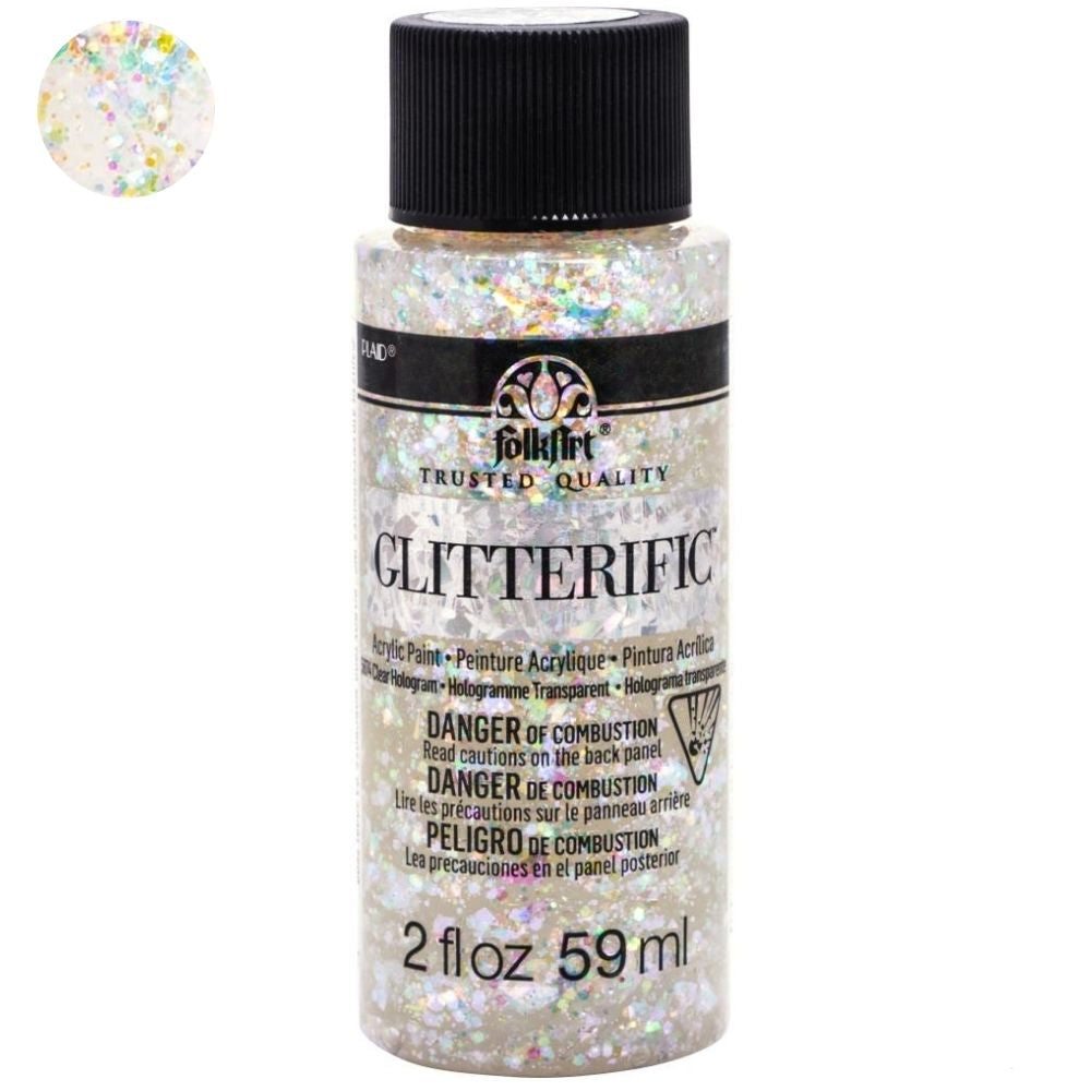 FolkArt Glitterific Paint Hologram / Pintura Acrílica con Glitter Acrìlicos Plaid