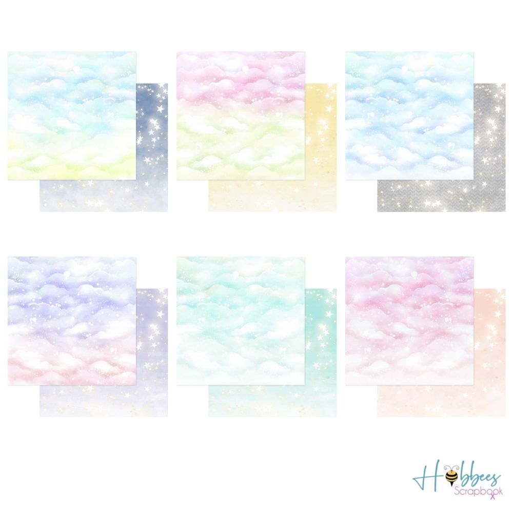 Double-Sided Sparkly Sky Paper 12" / Block Papel Doble Cara Acuarelas 12"