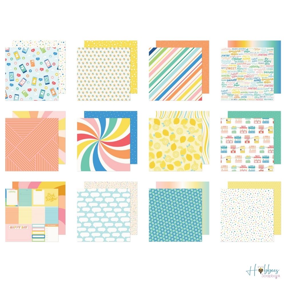Fantastico Single-Sided Paper Pad 12 x 12" / Block de Papel Estampado DESCONTINUADO American Crafts