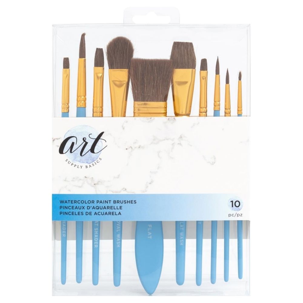 Watercolor Paint Brushes Set / Set de Pinceles de Cerda Natural