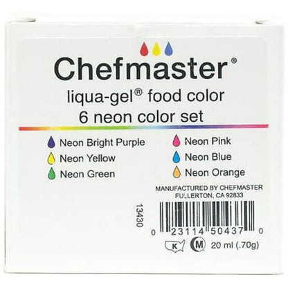 Liqua Gel Neon Color Kit  / Colorantes Vegetales en Gel Descontinuado Chefmaster