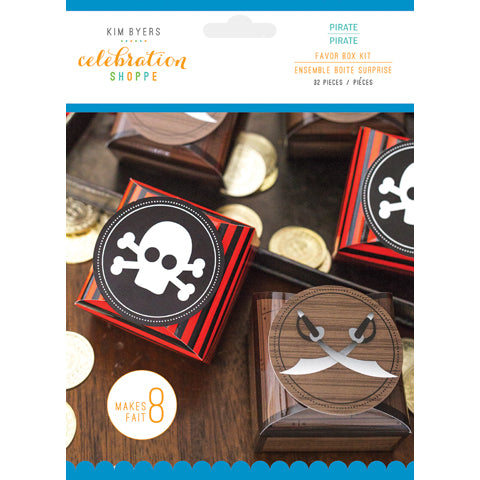 Favor Box Kit Pirate 32 pc / Set de Cajitas de Recuerdo para Niños de Calavera