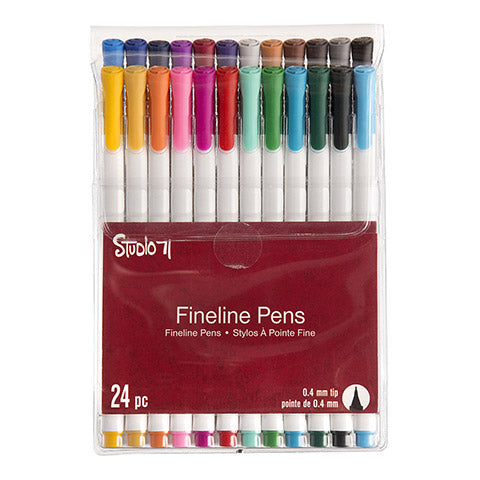 Studio 71 Colored Fine Line Drawing Pens / 24 Plumones de Colores Punta Fina