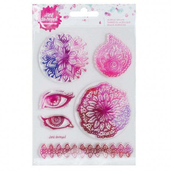 Acrylic Clear Stamp Mandala / Sellos Transparentes de Mandala Descontinuado Jane Davenport