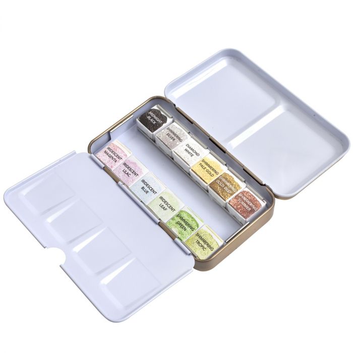 Paper Fashion Metallic Watercolors Paint Set / Kit de Acuarelas Metálicas Descontinuado American Crafts