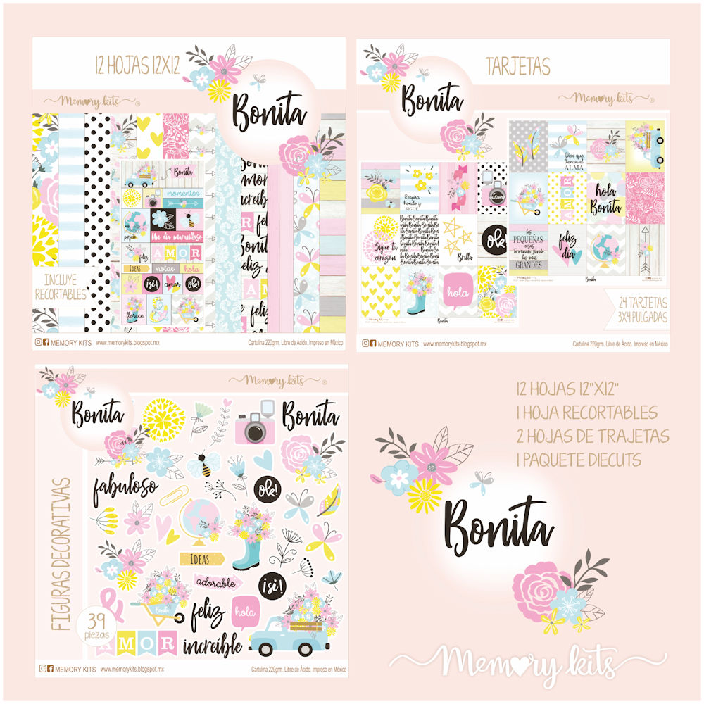 Kit de Papel Cartulina Bonita Descontinuado Memory Kits