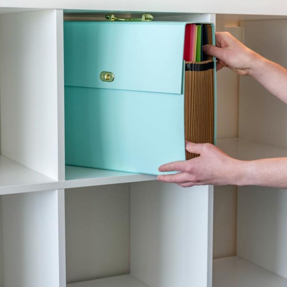 Accordion Paper Storage Mint / Organizador Tipo Acordeón para Papel Descontinuado We R Memory Keepers