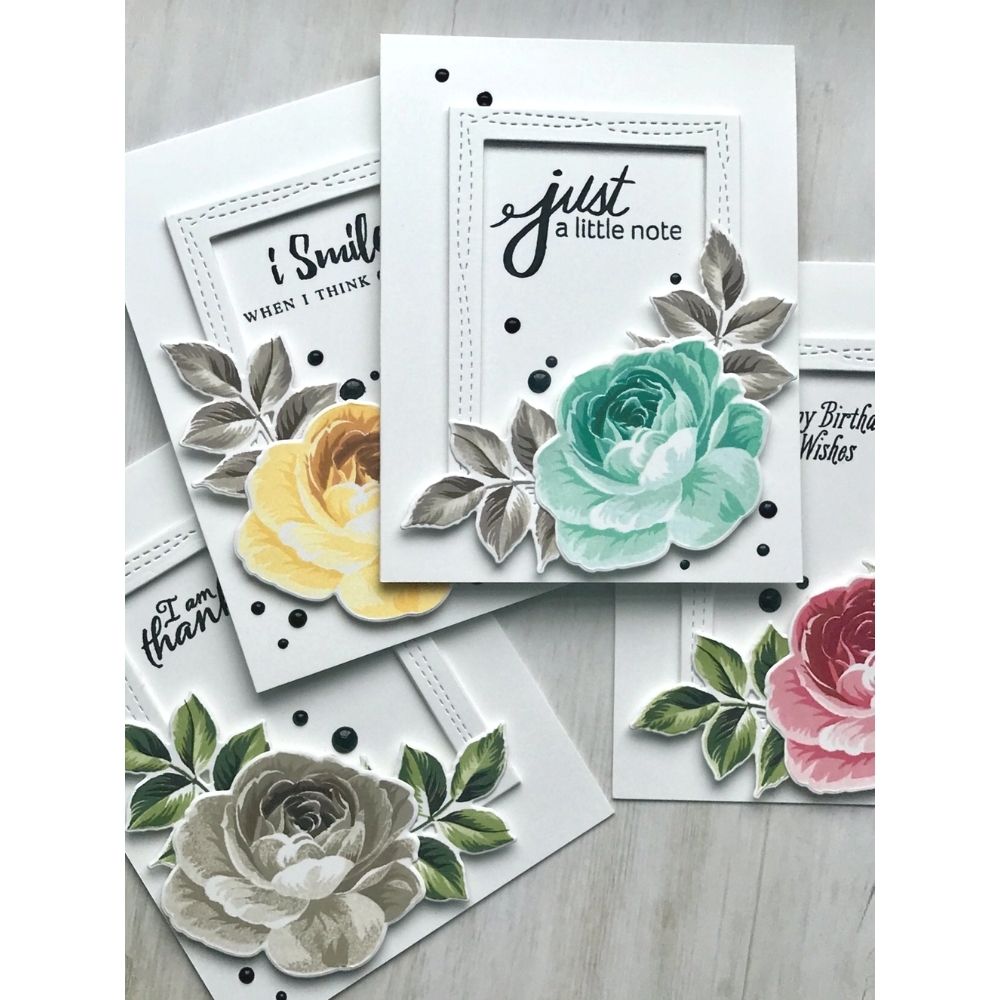 Warm Gray Crisp Dye Ink Oval Set / 4 Cojines de Tinta Grises Descontinuado Altenew