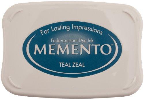 Teal Zeal Memento / Cojín de Tinta para Sellos Azul Quemado