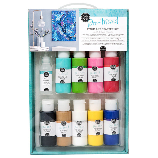 Color Pour Paint Starter Kit / Kit Inicial de Vertido de Pintura