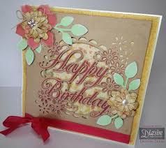 Birthday Flowers Die / Troquel Frase Happy Birthday con Diseño Floral Descontinuado Crafter&