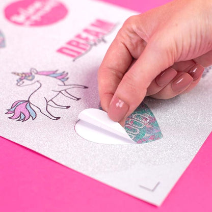 Silver Glitter Sticker Sheets / Papel para Stickers Plateado con Glitter Descontinuado Silhouette