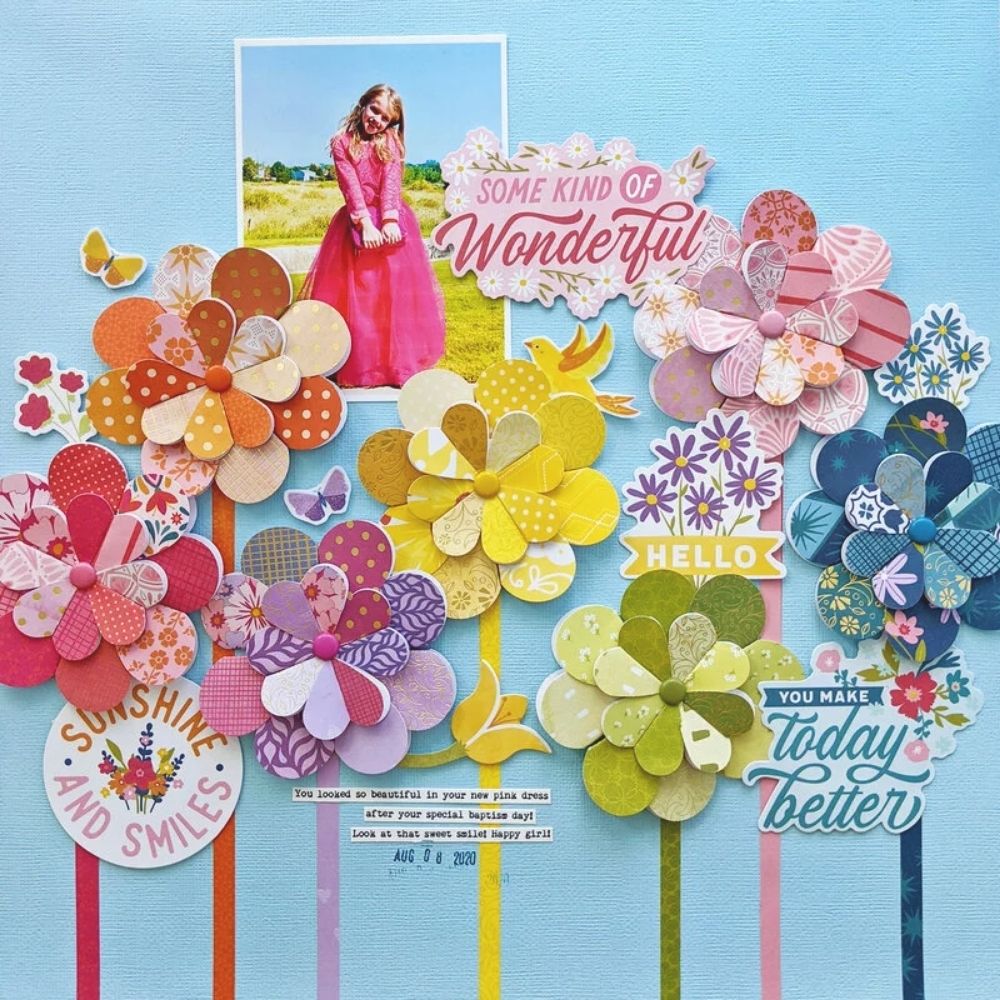 Wonders Paper Pad 6 x 8" / Block de Papel de Flores Descontinuado American Crafts