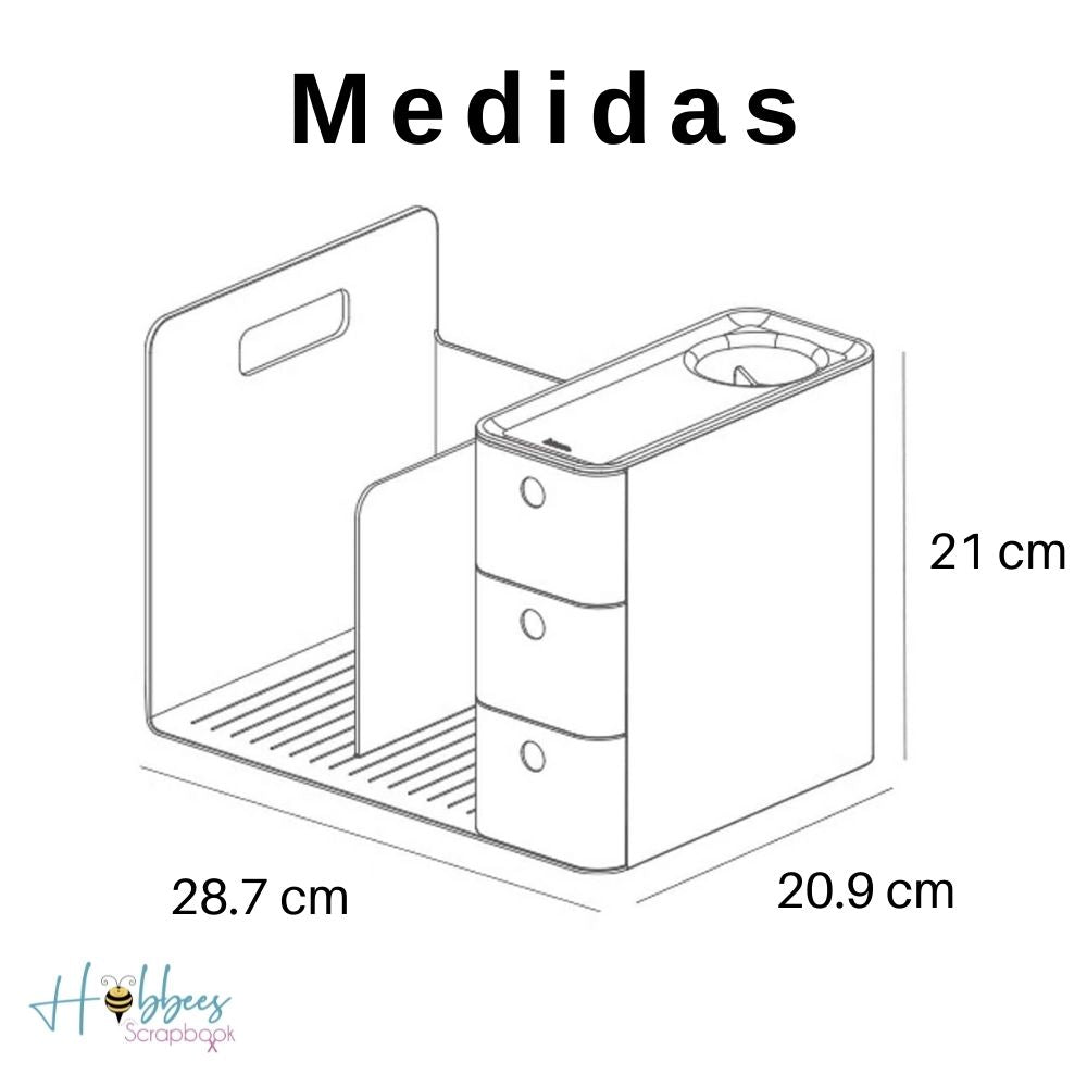 Combo Rack Organizer / Organizador Blanco para Escritorio Descontinuado American Crafts