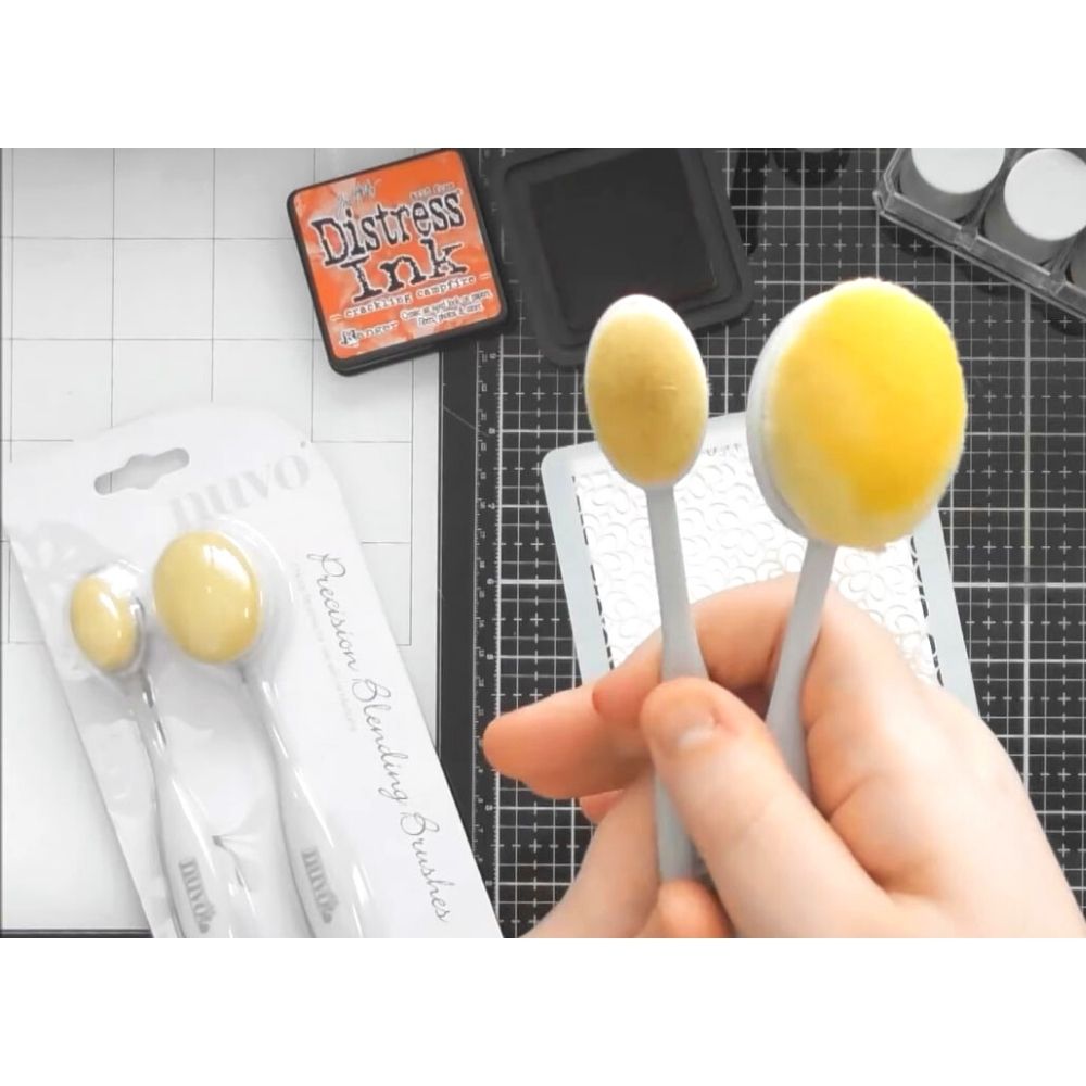 2 Precision Blender Brushes / Brochas para Difuminar Tinta Pinceles y Brochas Nuvo