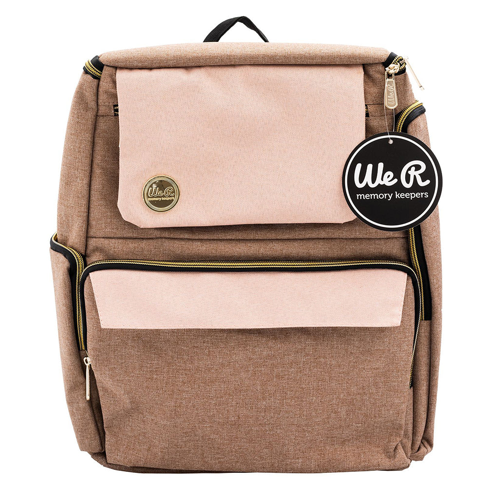 Crafter's Backpack Taupe and Pink / Mochila para Manualidades