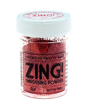 Zing Glitter Red Embossing Powder / Polvos de Realce Rojo con Brillitos Descontinuado American Crafts