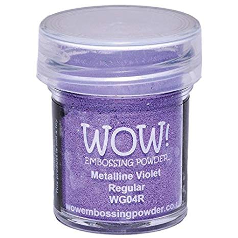 Metalline Violet Embossing Powder / Polvo de Embossing Violeta Descontinuado Wow!