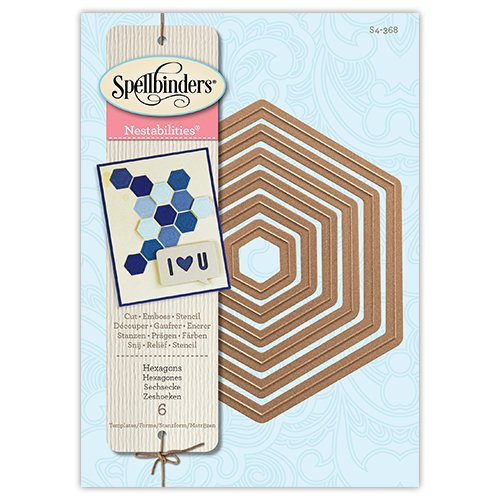 Hexagons Cut and Emboss Dies  / Suajes de Corte y Realce Hexágonos Descontinuado Spellbinders