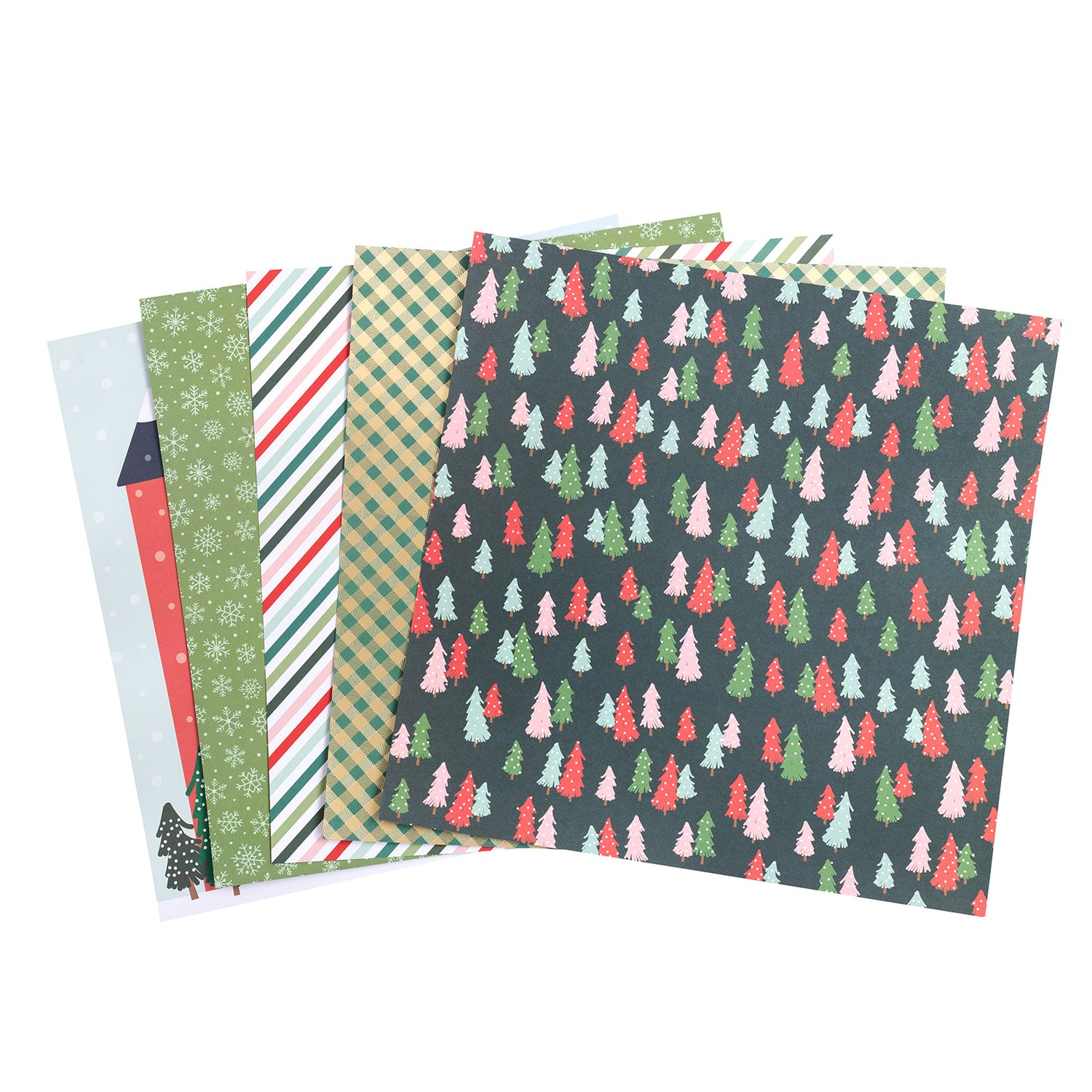 Merry Little Christmas Paper Pad / Block de Papel Decorado Navidad Descontinuado Pebbles
