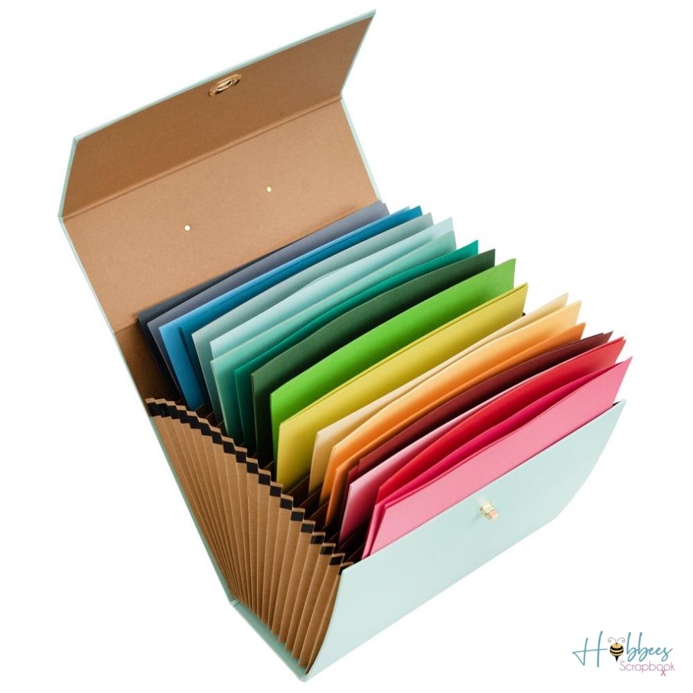 Accordion Paper Storage Mint / Organizador Tipo Acordeón para Papel Descontinuado We R Memory Keepers