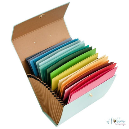 Accordion Paper Storage Mint / Organizador Tipo Acordeón para Papel Descontinuado We R Memory Keepers