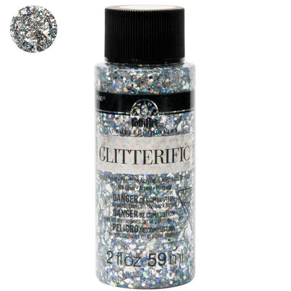 FolkArt Glitterific Paint Silver / Pintura Acrílica con Glitter Acrìlicos Plaid