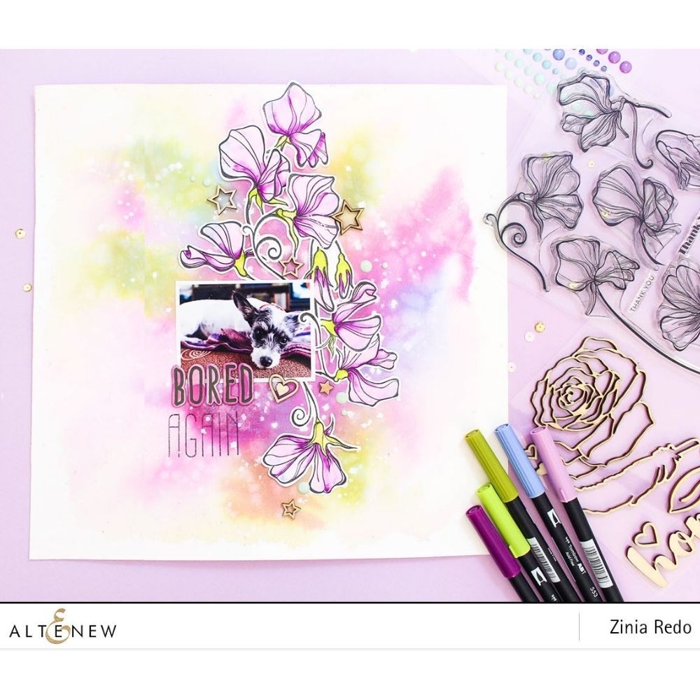 Shades Of Purple Crisp Dye Ink Oval Set / 4 Cojines de Tinta Morados Descontinuado Altenew