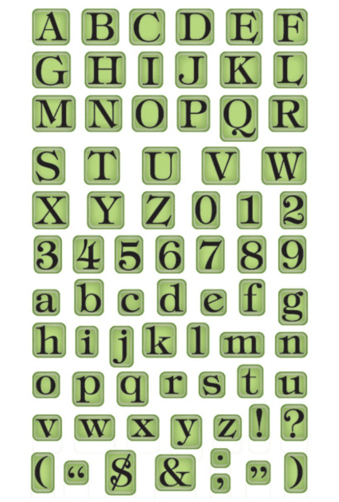 Sellos de Goma Cling Alfabeto Numeros y Signos / Alphabet 60-60137 Descontinuado Inkadinkado