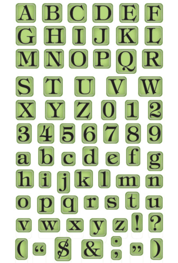 Sellos de Goma Cling Alfabeto Numeros y Signos / Alphabet 60-60137 Descontinuado Inkadinkado