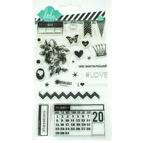 Clear Stamps Love Icons / Sellos de Polímero Para Agenda de Amor Descontinuado Heidi Swapp