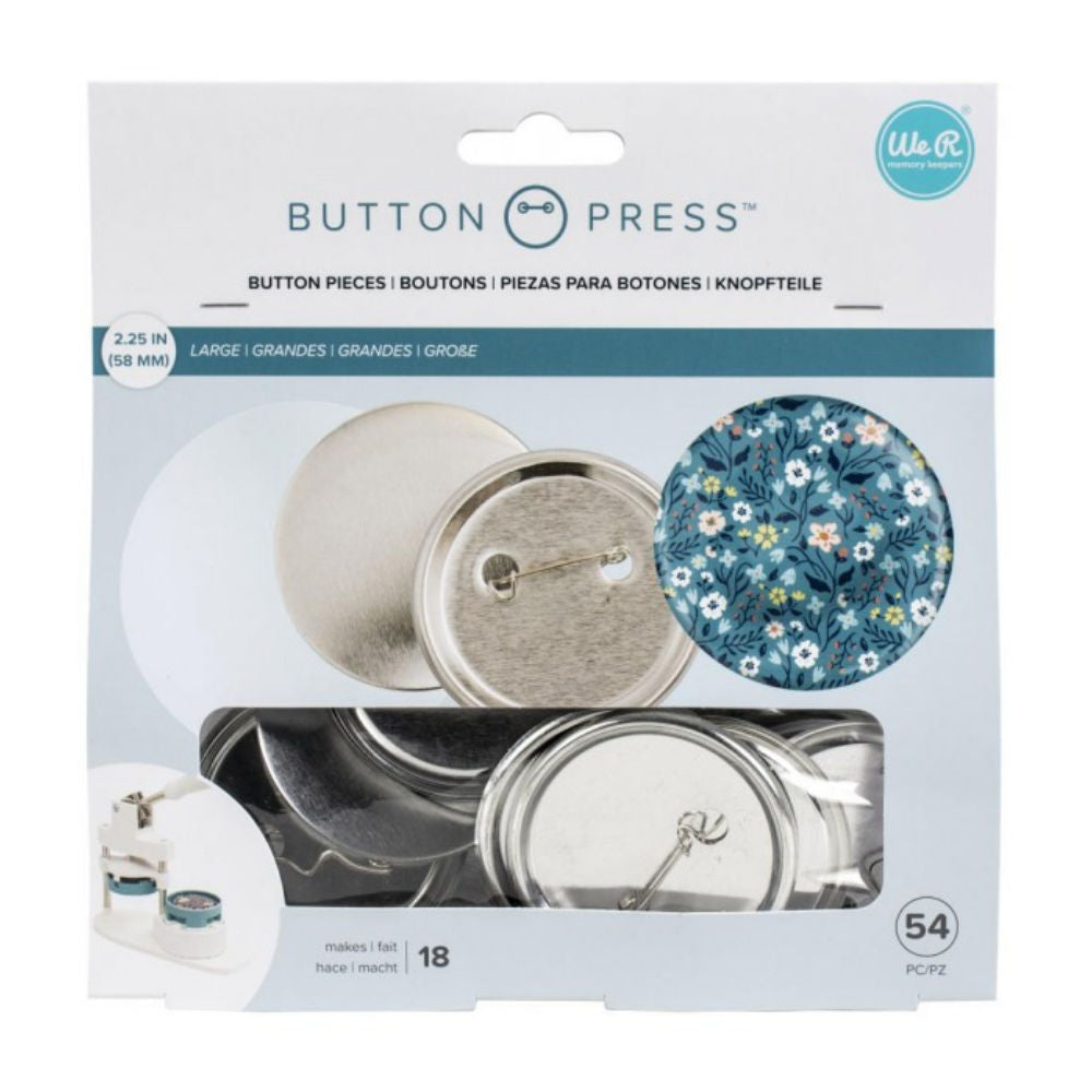 Button Press Large Pins Refill  / 18 Botones Grandes Personalizables
