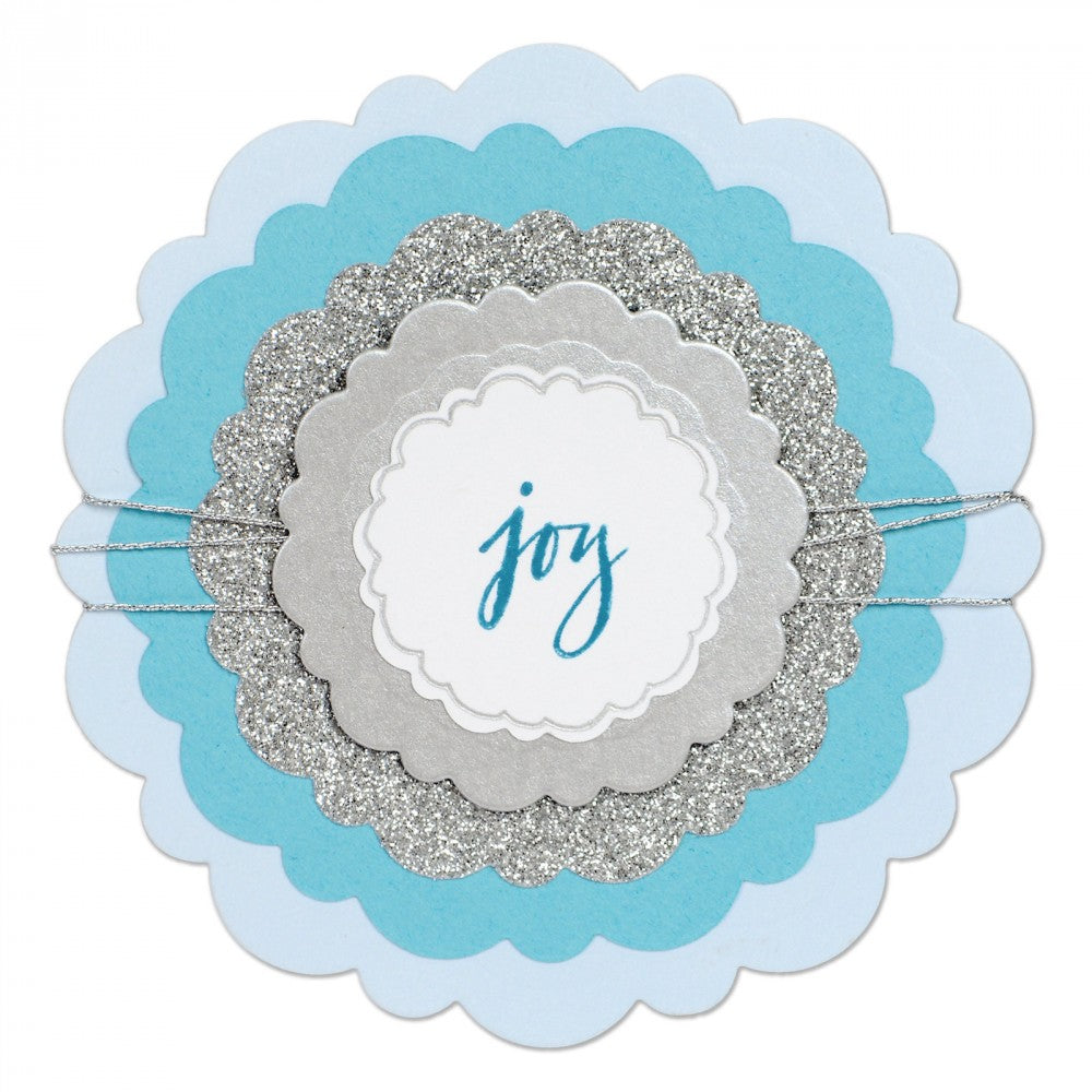 Framelits Rounded Scallops  / Suaje de Corte Círculos con Onditas Descontinuado Sizzix