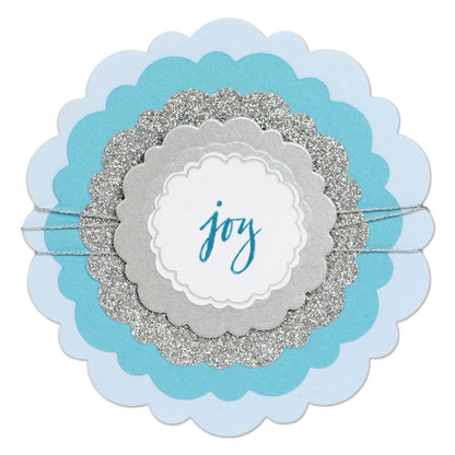 Framelits Rounded Scallops  / Suaje de Corte Círculos con Onditas Descontinuado Sizzix