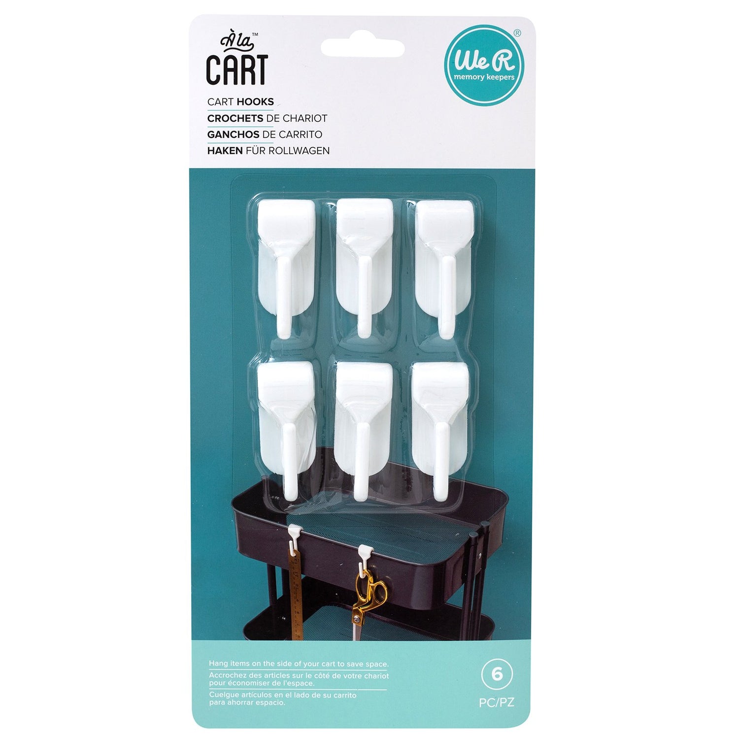 A la Cart Hooks / Ganchos para Carrito con Ruedas Descontinuado We R Memory Keepers
