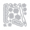 Snowflake Doodles Die &amp; Stamp Set / Suajes y Sellos De Copo de Nieve