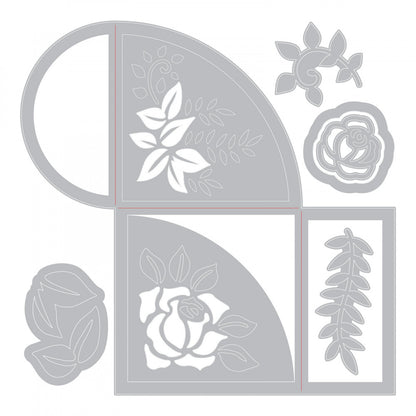 Thinlits Wrap Favor Box Die / Suaje de Cajita Cuadrada Flor Descontinuado Sizzix