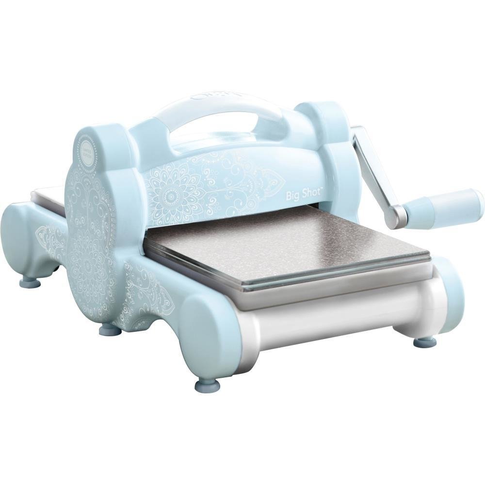 Big Shot Sky Blue Machine / Máquina Big Shot Azul con Mandalas Blancas Descontinuado Sizzix