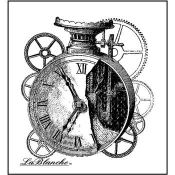 Easy Stamp Clock / Sello de Fácil Estampado Reloj Descontinuado La Blanche