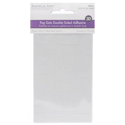 3D Pop Dots Dual-Adhesive Foam / Foami Cuadrados Adhesivos 9.5 mm Descontinuado Multicraft Imports