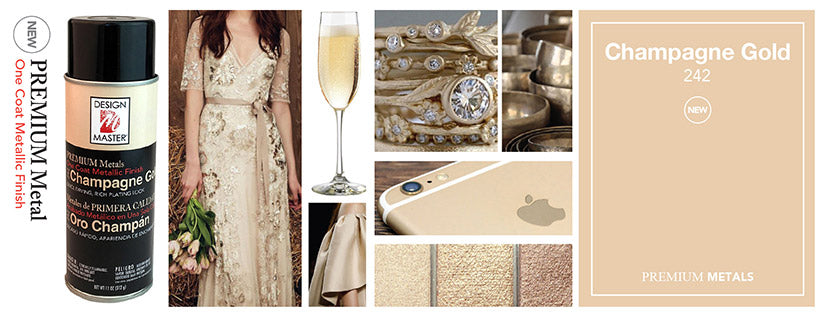 Premium Metals Spray Paint Champagne Gold / Pintura en Spray Oro Claro Descontinuado Design Master