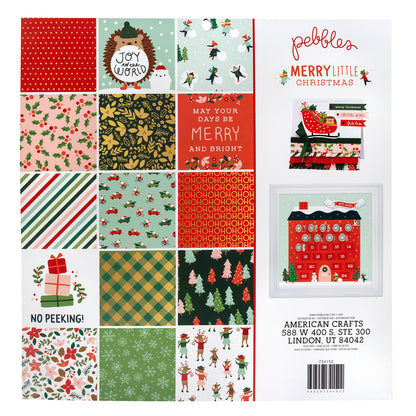 Merry Little Christmas Paper Pad / Block de Papel Decorado Navidad Descontinuado Pebbles